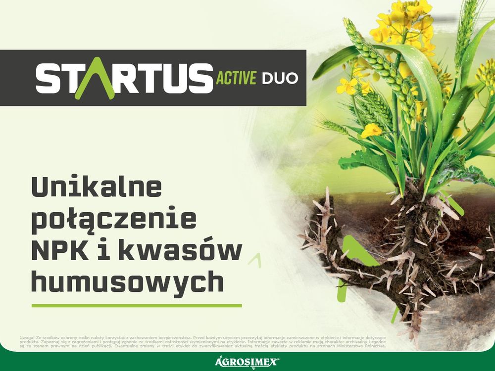 Startus Active Duo to unikalne połączenie NPK i kwasów humusowych