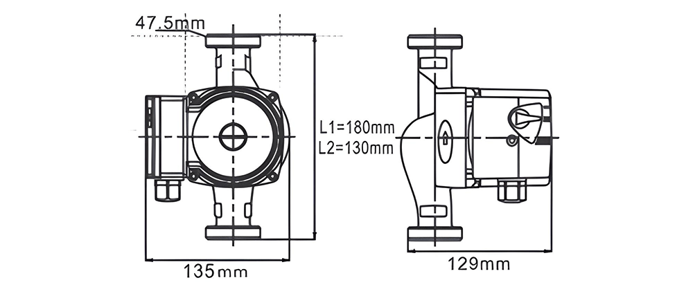 Pompa cyrkulacyjna (obiegowa) IBO model OHI 25-60/180
