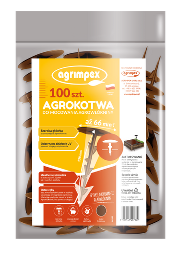 Agrokotwa do agrowłókniny opakowanie 100szt, Agrimpex