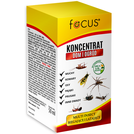 Focus koncentrat uniwersalny zwalcza owady latające i biegające 50ml