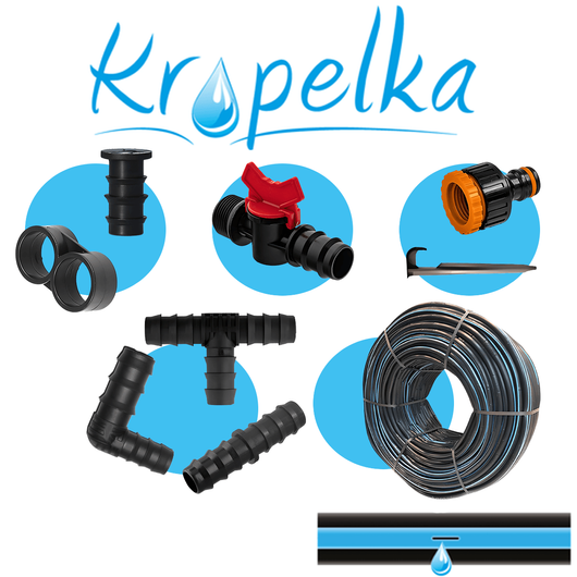Zestaw Kropelka 100mb linii + 100 sztuk akcesoriów - system nawadniania grawitacyjnego