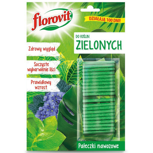 Pałeczki nawozowe do roślin zielonych 20g (20 pałeczek) Florovit