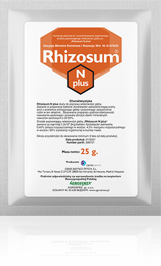 Rhizosum N plus (bakterie azotowe Azotobacter salinestris) - wykorzystaj azot z powietrza dla twoich roślin!