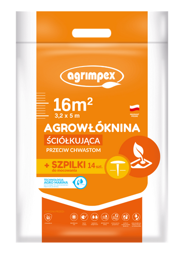 Agrowłóknina ściółkująca przeciw chwastom z technologią Agro Marina  + szpilki GRATIS