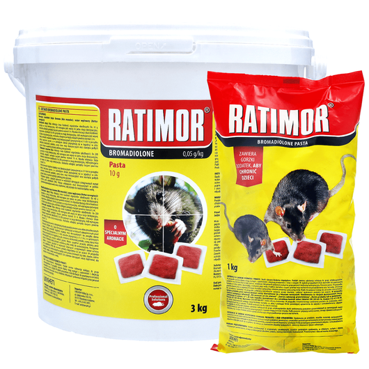 Trutka na myszy i szczury Ratimor pasta (bromadiolone, bitrex)