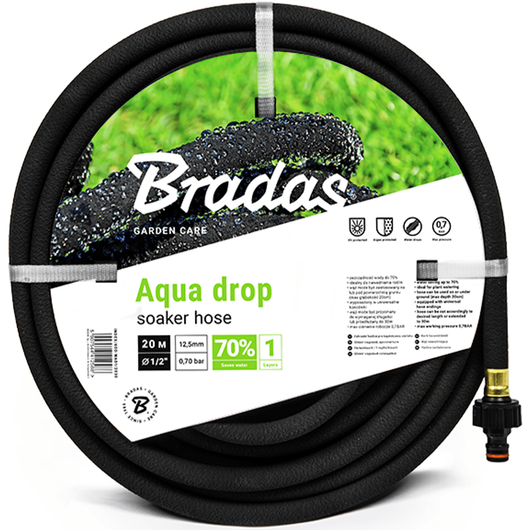 Wąż nawadniający Aqua-Drop soaker hose 1/2" 20m Bradas WAD1/2020