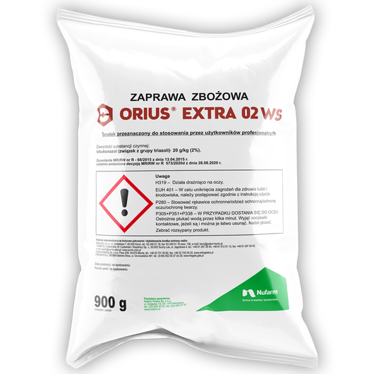 Orius Extra 02 WS 900g (tebukonazol) Nufarm - zaprawa zbożowa
