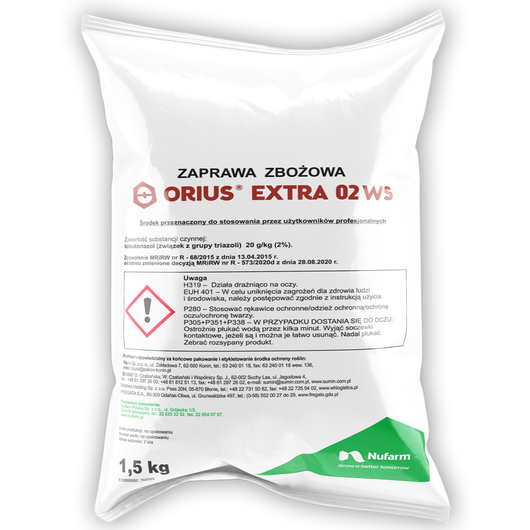 Orius Extra 02 WS 1.5kg (tebukonazol) Nufarm - zaprawa zbożowa